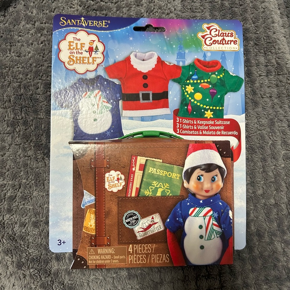 Brand New Elf on the Shelf T-Shirts w/Keepsake Suitcase!